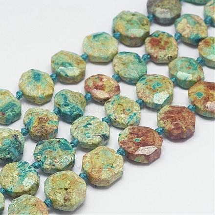 Natural Chrysocolla Beads Strands G-P187-06-1