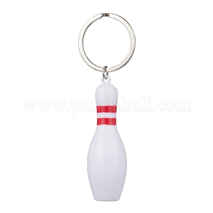 Portachiavi con ciondoli a tema palla sportiva in plastica ABS KEYC-JKC00659-04-1