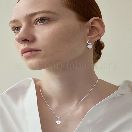 Пластиковые искусственные жемчужины круглые подвески ожерелья и серьги-кольца наборы&nbsp;SJEW-LP0001-22P-1