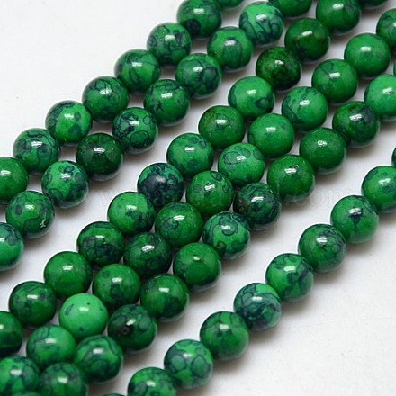 Synthetic Fossil Beads Strands X-G-L028-8mm-08-1