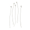 Brass Ball Head Pins, Lead Free & Cadmium Free, 925 Sterling Silver Plated, 50x0.6mm, Head: 2mm