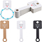 SUNNYCLUE 150Pcs 3 Colors Self Adhesive Jewelry Display Cards Necklace Display Cards Rectangle Black White Paper Bracelets Earrings Keychain Holder Cards for Selling Jewelry Display Small Business