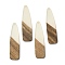 Luminous Glow in the Dark Wood & Resin Big Pendant, Triangle Charms, Camel, 67x17x3mm, Hole: 2mm