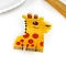Acrylic Claw Hair Clips, Dark Orange, Giraffe, 84x53mm
