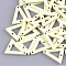 Painted Poplar Wood Links, Triangle, Light Yellow, 21x19x3mm, Hole: 1.4mm