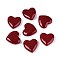 Dyed & Heated Imitation Jade Glass Beads, Heart, Dark Red, 24x24.5x9~9.5mm, Hole: 1.6mm
