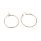 316L Surgical Stainless Steel Hoop Earring Findings, Wine Glass Charms Findings, Real 18K Gold Plated, 15x0.8mm