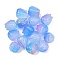 Opaque Acrylic Beads, Bud, with Glitter Powder, Rack Plating, Royal Blue, 9x8.5mm, Hole: 1.5mm