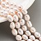 Natural Cultured Freshwater Pearl Beads Strands, Grade A+, Rice, PeachPuff, 7~8mm, Hole: 0.6mm, about 19pcs/strand, 6.69''(17cm)
