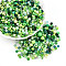 Glass Seed Beads, Mixed Shapes, Mixed Style, Green, 2.5~12.5x2~8x2~8mm, Hole: 0.7~1.5mm, about 2045~3215pcs/pound