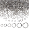1200Pcs 6 Styles Tarnish Resistant 304 Stainless Steel Open Jump Rings, Metal Connectors for DIY Jewelry Crafting and Keychain Accessories, Stainless Steel Color, 5~10x0.8~1.4mm, Inner Diameter: 3.5~7mm, 200pcs/style
