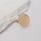 Classic Zinc Alloy Finger Rings for Women, Flat Round, Golden, Inner Diameter: 29mm