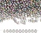 MIYUKI 3.4mm Drop Beads, Japanese Seed Beads, Transparent Colours Lustered, (DP2440) Transparent Gray Rainbow Luster, 3.4x3mm, Hole: 0.65mm, about 180pcs/10g