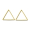 Brass Linking Rings, Cadmium Free & Nickel Free & Lead Free, Triangle, Raw(Unplated), 21.5x24x1mm, Inner Diameter: 19x21.5mm
