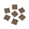 Chandelier Component, Alloy Links, Lead Free and Cadmium Free, Square, Antique Bronze, 15x15x1.50mm,Hole:1.50mm