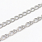 304 Stainless Steel Curb Chains, Soldered, Stainless Steel Color, 4x3x0.6mm