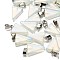 Opalite Pendants, with 201 Stainless Steel Finding, Triangle, 24x15x5mm, Hole: 3x7.5mm