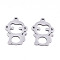 Non-Tarnish 201 Stainless Steel Pendants, Laser Cut, Monkey, Stainless Steel Color, 20x15x0.9mm, Hole: 1.6mm