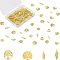 Alloy Cabochons, Hollow, Nail Art Decoration Accessories for Women, Mixed Shapes, Golden, 144pcs/box