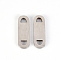 Non-Tarnish 201 Stainless Steel Links Connectors, Laser Cut, Oval, Stainless Steel Color, 6x18x1mm, Hole: 2.5x3mm