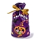50Pcs Rectangle Halloween Candy Plastic Bags, Candy Printed Candy Drawstring Bags, Indigo, 23.2x14.9x0.05cm