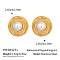 304 Stainless Steel Round Stud Earrings for Women, with Imitation Pearl, Golden, White, 26.5mm