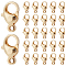 304 Stainless Steel Lobster Claw Clasps, Parrot Trigger Clasps, Real 24K Gold Plated, 10x6x3mm, Hole: 1.2mm, 100pcs
