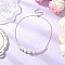 Round White Shell Pearl Graduated Beaded Necklaces for Women, with 304 Stainless Steel Cable Chains, Golden, 15.67 inch(39.8cm)