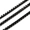 304 Stainless Steel Box Chains, Unwelded, PVD Vacuum Plating, Black, 2.5x2.5x1.5mm