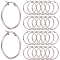 30 Pairs 304 Stainless Steel Hoop EarRing Shapes, Hypoallergenic EarRing Shapes, Ring Shape, Stainless Steel Color, 29~31x2mm, Pin: 0.7~1.3x0.68mm