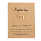 Twelve Constellations Alloy Pendant Necklaces, Golden, Aquarius, 15.75 inch(40cm)