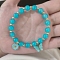 Natural Amazonite Round Beads Stretch Bracelets, Daisy Jewelry for Women