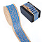 Burlap Ribbon, Jute Ribbon, for Jewelry Making, Medium Blue, 2-1/4 inch(58mm)