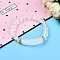 Natural Quartz Crystal Beads Stretch Bracelets, with Brass Beads, Inner Diameter: 2~2-1/8 inch(51mm~53mm), Beads: 8mm in Diameter, Brass Finding: 7.5x3mm, Rectangular: 35x10.5x5.5~6mm