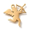 201 Stainless Steel Pendants, Angel Charms, Golden, 15.5x15.5x1mm, Hole: 1.2mm