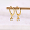 Elegant S925 Silver Heart Square Zirconia Earrings Set for Women