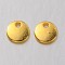 Alloy Pendants, Stamping Blank Tags, Cadmium Free & Lead Free, Flat Round, Golden, 8x1.5mm