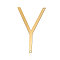 201 Stainless Steel Links connectors, Letter, Golden, Letter.Y, 37x22x1mm, Hole: 1mm