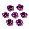Aluminum Beads, Oxidation, Rose Flower, Orchid, 13~15.5x13~15.5x7.5~9mm, Hole: 1.5~1.6mm, about 950pcs/bag
