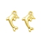 Rack Plating Alloy Pendant, Electroplate Nickel Cadmium Free & Lead Free, Dolphin, Real 18K Gold Plated, 20x12x2mm, Hole: 1.6mm