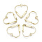 Alloy Pendants, Twisted,  Heart, Light Gold, 30x30x3.5mm, Hole: 2mm