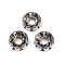 Brass Beads, Cadmium Free & Lead Free, with ABS Plastic Imitation Pearl, Flat Round, Gunmetal, 18x5.5mm, Hole: 6.5mm