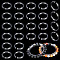 24Pcs Acrylic Single Bracelets Display Holder, for Bracelets Storage, Ring Shape, Clear, 5.7cm