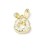 Alloy Enamel Pendants, Cadmium Free & Nickel Free & Lead Free, Rabbit Charm, Rack Plating, Golden, 20x13x6.5mm, Hole: 1.8mm
