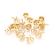 201 Stainless Steel Peg Bails Pendants, for Half-driled Beads, Real 18K Gold Plated, 10x6mm, Hole: 2mm, Pin:1.2mm
