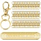 Zinc Alloy Keychain Clasps, Golden, 57x25mm, Clasp: 50Pcs/set, Ring: 50Pcs/set