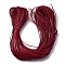 PU Leather Thread Cord, Flat, for DIY Jewelry Making, Dark Red, 2.5~3x1mm, about 107.17~109.36 Yards(98~100m)/Bundle