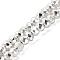 Electroplate Glass Beads Strands, Faceted, Rondelle, Silver, 4x3.5mm, Hole: 1mm, about 105~108pcs/strand, 36~37cm