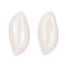 Opaque Resin Decoden Cabochons, Leaf, White, 21x9x6.5mm