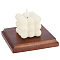 Wood Display Pedestals, Square, Camel, 12x12x2cm